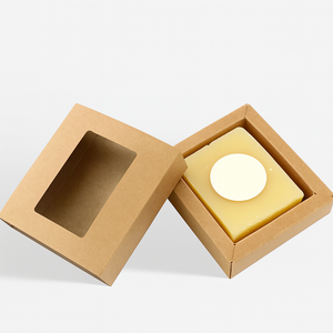 Custom fustellato forniture stampate trasparenti Kraft alla rinfusa con sapone per finestre scatole di imballaggio per fatti in casa - Product Image 1