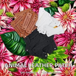 ملصقات جلدية مخصصة ثلاثية الأبعاد بتصميم جديد وصديقة للبيئة ذاتية اللصق بنمط مستطيل للأطفال، شارات دائرية بشعار حيواني منقوش على الدنيم - Product Image 2