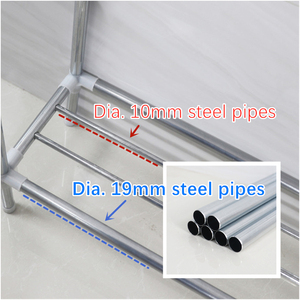 6-layer Multi Purpose <strong>Storage</strong> Organizer 19mm <strong>Steel</strong> <strong>Pipe</strong> Shoe <strong>Racks</strong> 6 Storeys Metal Shelf Heavy Duty Living Room Kitchen Holder - Product Image 4