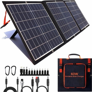 Panneau solaire monocristallin portable et pliable 60W, flexible, idéal pour une utilisation domestique en situation d'urgence - Vente flash - Product Image 1