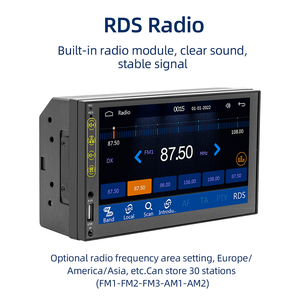 Carplay 7 inç çift <span class=keywords><strong>Din</strong></span> araba MP5 çalar araç ses Stereo Carplay ile Android oto dokunmatik ekran araba radyo GPS - Product Image 6