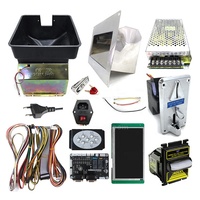 Distributeur automatique de monnaie avec écran LCD, kit de machine à monnaie, métal, 110/220V