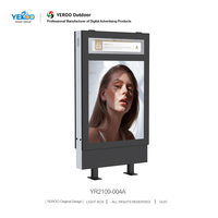 Cadre en acier rectangulaire IP65 Étanche Économiseur d'énergie LED Panneau publicitaire extérieur pour rue Boîte à lumière