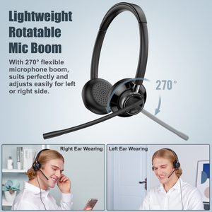 Đánh giá cao tai nghe điện thoại văn phòng tai nghe với <span class=keywords><strong>microphone</strong></span> <span class=keywords><strong>USB</strong></span> tai nghe có dây cho công việc phóng to các cuộc họp đội - Product Image 4