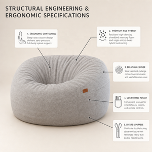 Promotion : Fauteuil Poire Géant en <span class=keywords><strong>Tissu</strong></span> Doux au Design Moderne, Rembourré en Éponge Déchiquetée, Canapé-Lit Rond Confortable pour Salon, Chambre et Balcon - Product Image 4