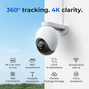 กล้องวงจรปิด imilab EC6 PRO 4K WiFi PTZ ความละเอียด 4K HDR สำหรับภายในและภายนอกอาคาร หมุนได้ 360 องศา ควบคุมผ่านแอป พร้อมระบบตรวจจับ AI - Product Image 2