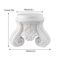 Support de pot de plante en résine, grande base irrégulière sculptée, décoration artistique, décoration architecturale de jardin, tendance