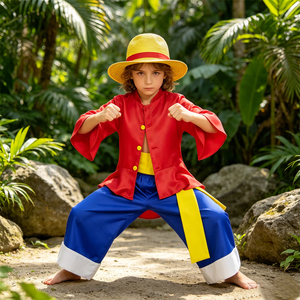 เสื้อกั๊กคอสเพลย์สำหรับเด็ก, ชุดฮาโลวีนพร้อมหมวกฟางและรองเท้า - Product Image 6