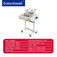 Machine à plastifier à chaud Colordowell WD-480S 480 mm pour papier A3/A4/A5/A6, 0-3 m/min, chauffage infrarouge avec support