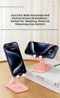 Support de téléphone pliable en forme de lapin mignon, rotatif à 360°, réglable, support de téléphone portable universel pour bureau