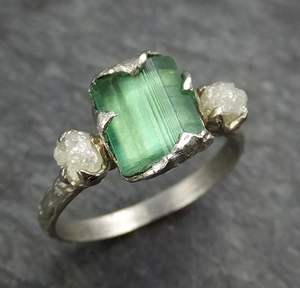 Cincin meteorit hitam kosong, cincin zirkonia Aerolite Dengan untuk pria, cincin motif Aerolite antik hijau - Product Image 3