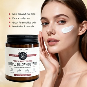 Baume Fouetté au Suif de Bœuf et au Miel 113g – Hydratant Apaisant <span class=keywords><strong>Visage</strong></span> et Corps à la Vitamine B5 – Anti-Poches, Réducteur de Pores, Végan - Product Image 2