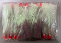 Mylar Flash Teaser Schwanz Bucktail Angel köder 10g Weighted Tailed Jig Head Salzwasser röcke Köder Jig Rig Troll ing Köder
