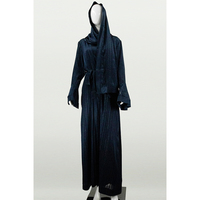 Robe Abaya Musulmane Respirante pour Femme – Tenue Quotidienne Islamique Modeste, Légère, à Manches Longues, Col en V, Maxi, Robe de Prière au Design Simple