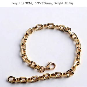 Xinfly Luxury Jewelry Custom 18k Gold Men Heavy Paper <b>Clip</b> Chain Bracelet Necklace - Product Image 2