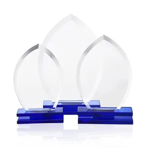 Brand New Exquisite Custom Logo Various Sizes Clear Blank Award Celebration Gift Crystal Glass Trophy