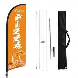 Banderas de Plumas Publicitarias para Exteriores, Resistentes al Agua, con Logotipo Personalizado, Banderas de Playa de Fábrica, Impresión Digital a una Cara, Fibra de Vidrio - Product Image 1