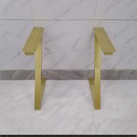 Nouvelles Pieds de Table en Fer en Forme de Z Modernes et Améliorés, Tube Carré Robuste 3*6cm, Personnalisables pour Table à Manger et Salon