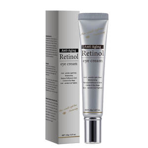 Private <b>Label</b> Vegan Retinol Eye Cream Organic Eyes Products for Reduce Wrinkles Under Eyes with HYALURONIC ACID and CAFFEINE - Product Image 1