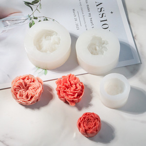 Nuove Idee Fai-da-te: Stampo in Silicone 3D per Candele Aromaterapiche a Forma di Fiore, Peonia e Rosa, per Pietre Profumate e Sapone - Product Image 4