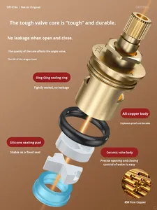 Universal Copper Ceramic Disc Faucet <strong>Cartridges</strong> Hot Cold Water <strong>Tap</strong> Brass Spool <strong>Replacement</strong> - Product Image 4