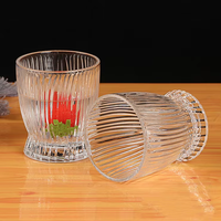 Ensemble de pichets en verre personnalisés sans BPA, anti-fuite, grande capacité, avec verres à grain vertical moderne – Vente en gros