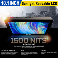 Moniteur de réalisation extérieur 10,1 pouces lisible en plein soleil pour la production cinématographique professionnelle et la diffusion en direct d'événements avec 3G-SDI 4K HDMI