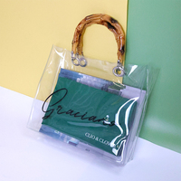 Sac à provisions fourre-tout irisé de plage de laser d'hologramme de cadeau de PVC holographique transparent