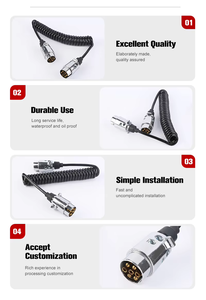 Hjyajzt Dây Điện 7 Pin Trailer Cắm Mở Rộng Nối Nhiệm Vụ Nặng Nề 7 Cách 13 Cách Trailer Dây Cáp - Product Image 4