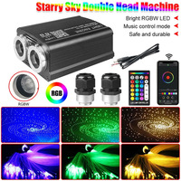 Lumière décorative de ciel étoilé à fibre optique RVB, kit de lumière d'étoile filante, câble à fibre optique PMMA clignotant de 1050 pièces