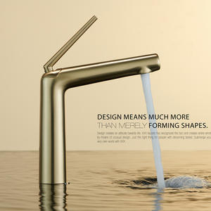 Robinet de lavabo artistique à taille fine 22,8 pouces avec cartouche céramique, eau chaude et froide, pour salle de bain - Product Image 4