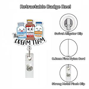 Accessoires cadeaux en acrylique personnalisés en gros, <span class=keywords><strong>lettres</strong></span> mignonnes, badge d'infirmière, clip de défilement - Product Image 3