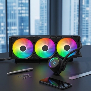 Lineng Desktop <strong>Liquid</strong> <strong>CPU</strong> <strong>Cooler</strong> with Three AF120 RGB Fans 360mm Radiator for Computer Case Laptop <strong>CPU</strong> Cooling Fluid Bearing - Product Image 1