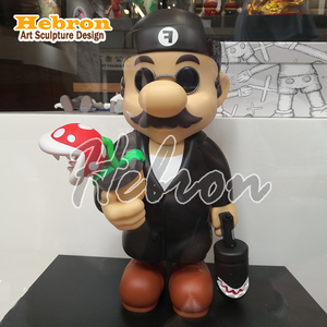 Escultura Personalizada de <span class=keywords><strong>Mario</strong></span> Bros en Fibra de Vidrio, Figura de Dibujos Animados, Estatua de Resina de <span class=keywords><strong>Mario</strong></span> y Luigi - Product Image 4