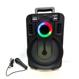 Caixa de Som Portátil Profissional ABS-8101 com Grande Potência, Super Bass, Microfone, Suporte a FM, Função TF/USB - Product Image 3