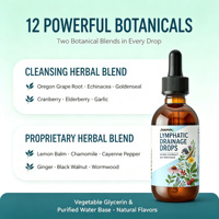 Complément Liquide Naturel de Drainage Lymphatique – Mélange Botanique Herbal pour le Bien-être, Soutient la Détoxification et la Purification – Marque Privée OEM