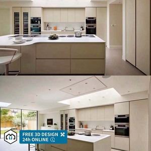 Ensemble d'armoires de cuisine modulaires en <span class=keywords><strong>stratifié</strong></span> au design moderne personnalisé George Group avec meubles de rangement en bois de qualité E0/E1 - Product Image 6