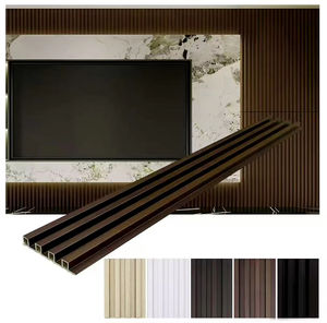 Panneau mural intérieur rainuré moderne personnalisé, imperméable, résistant aux taches de <span class=keywords><strong>bois</strong></span>, pour plafond, grille, décoration d'hôtel et de salle de divertissement - Product Image 6