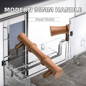 Poignée de meuble en bois style bambou, bouton de tiroir, poignée en T moderne pour cuisine et armoire - Product Image 2