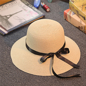 Nuevo <span class=keywords><strong>sombrero</strong></span> de Panamá de ala ancha de verano con lazo grande <span class=keywords><strong>plegable</strong></span> protección UV <span class=keywords><strong>sombrero</strong></span> de paja de mujer para deportes al aire libre viajes en la playa - Product Image 6