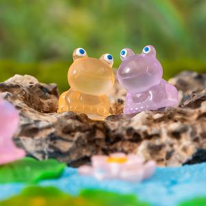 ตุ๊กตากบเรืองแสงในที่มืดของตกแต่งบ้านตุ๊กตาสัตว์ขนาดเล็ก - Product Image 2