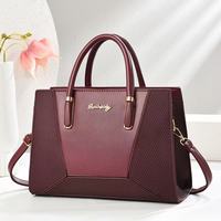 Sac à bandoulière/sac à main en PU gaufré patchwork tendance style européen et américain, best-seller international pour femmes