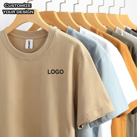 Camiseta Premium para Hombre, Personalizada, Gruesa, 100% Algodón Peinado, Estampada, Lisa, Talla Grande, Manga Corta, Cuello Redondo, Transpirable, Informal