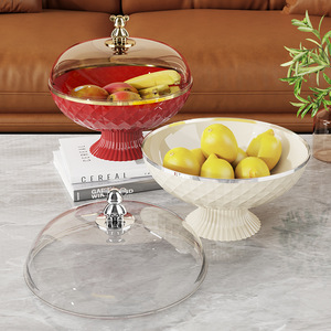 Gros Grands plateaux de fruits pour la table basse de salon à la maison, bol de fruits luxueux pour exposer des bonbons et des collations. - Product Image 3