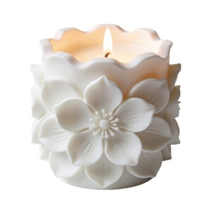 Moldes para Velas Aromáticas Creativas de la Serie Lavanda Hechos a Medida, Diseño de Relieve Floral, Molde Cilíndrico para Pasteles Personalizable - Product Image 5