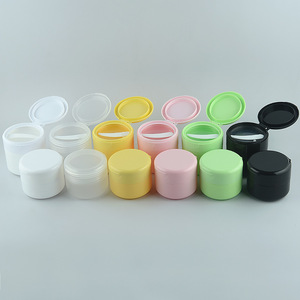 Conteneur cosmétique cylindrique en PP de 100g 150g avec couvercle à rabat et cuillère pour l'emballage de dentifrice en poudre - Product Image 2