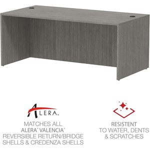 Coque de bureau droite Alera Valencia Series 71'' x 35,5'' x 29,63'' gris pour usage professionnel - Product Image 3