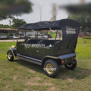 Voiture électrique vintage classique ZOWN 4 places noire avec auvent, véhicule de tourisme pour mariage - Product Image 5