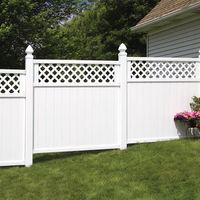 White Vinyl Fence Pvc Panels amd Picket Privacy 6x8 Feet Tall Plastic Front Yard Fence