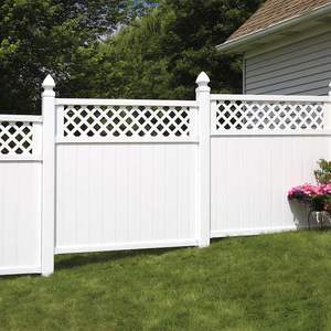 Clôture en vinyle blanc, panneaux en PVC et clôture de jardin avant en plastique à piquets <span class=keywords><strong>pour</strong></span> l'intimité, 6x8 pieds de haut - Product Image 6